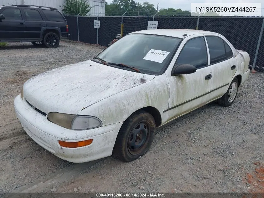 1997 Geo Prizm VIN: 1Y1SK5260VZ444267 Lot: 40113280