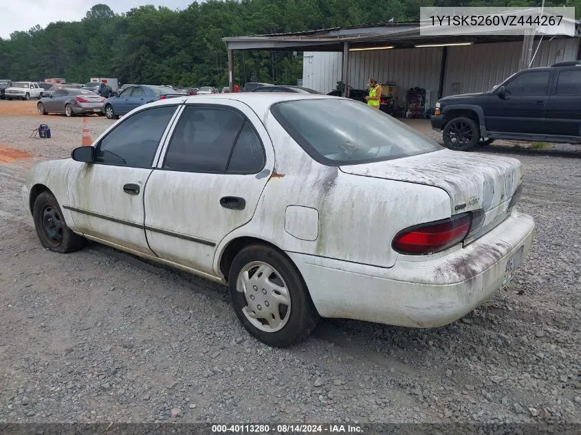 1997 Geo Prizm VIN: 1Y1SK5260VZ444267 Lot: 40113280