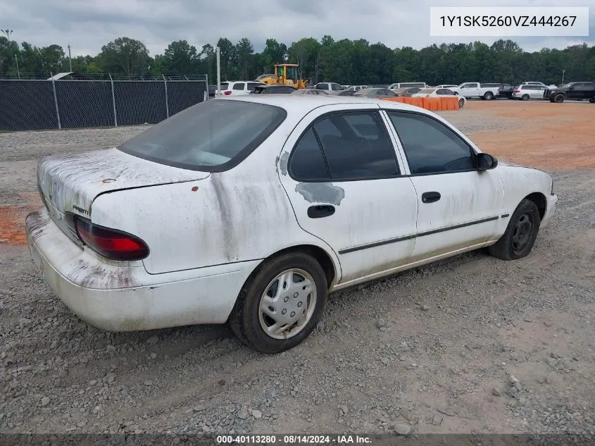 1997 Geo Prizm VIN: 1Y1SK5260VZ444267 Lot: 40113280