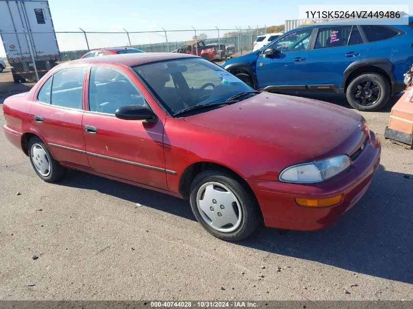 1997 Geo Prizm VIN: 1Y1SK5264VZ449486 Lot: 40744028