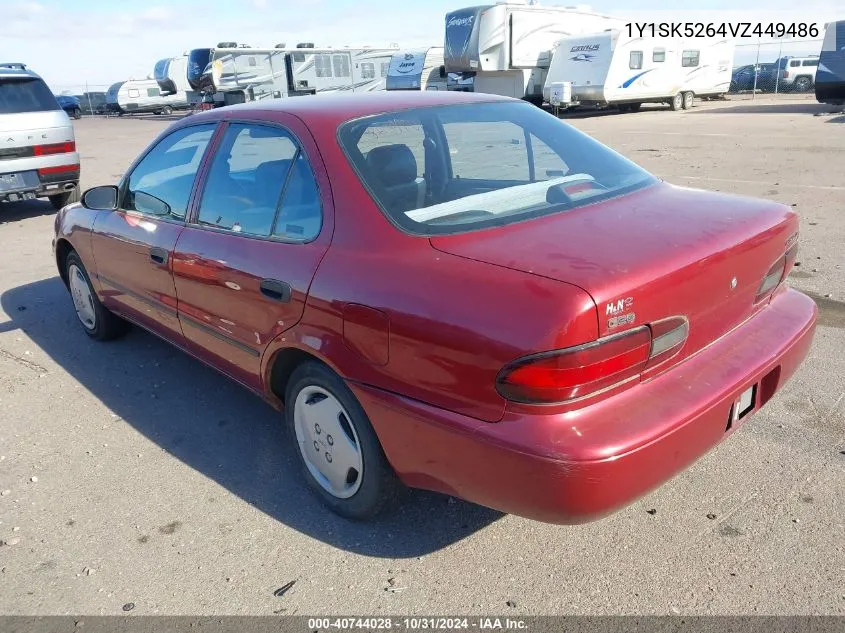 1997 Geo Prizm VIN: 1Y1SK5264VZ449486 Lot: 40744028