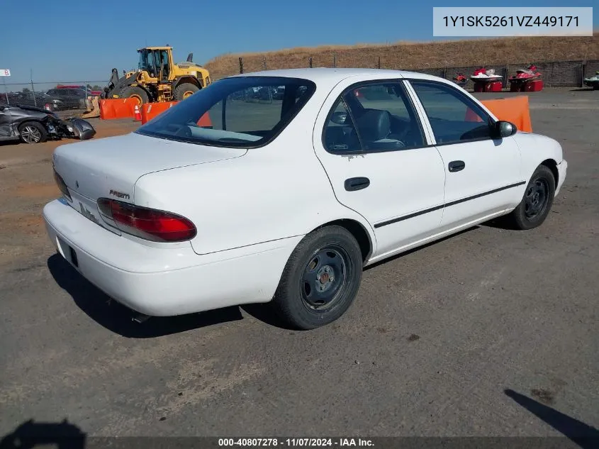 1997 Geo Prizm VIN: 1Y1SK5261VZ449171 Lot: 40807278