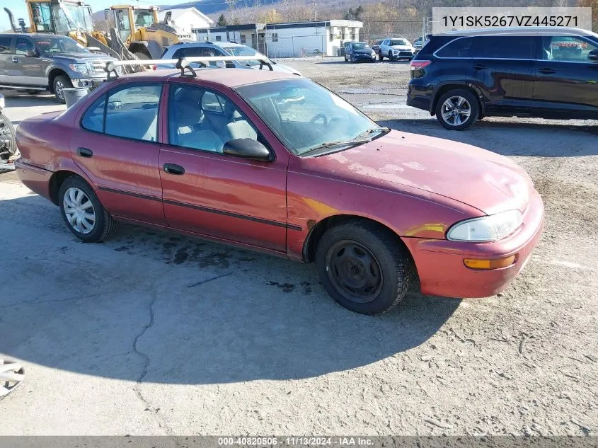 1997 Geo Prizm VIN: 1Y1SK5267VZ445271 Lot: 40820506