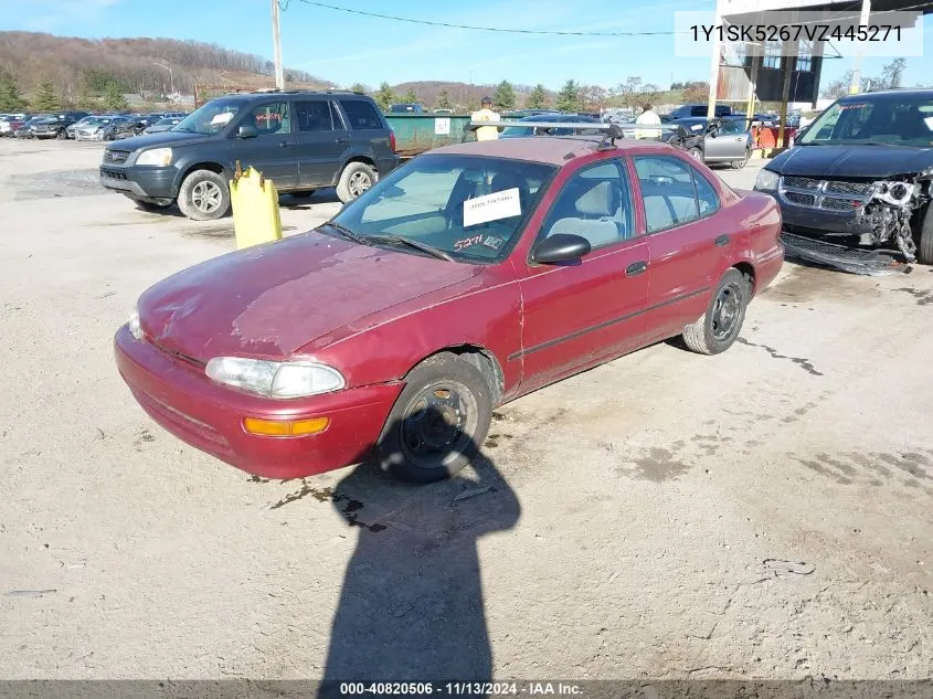 1997 Geo Prizm VIN: 1Y1SK5267VZ445271 Lot: 40820506