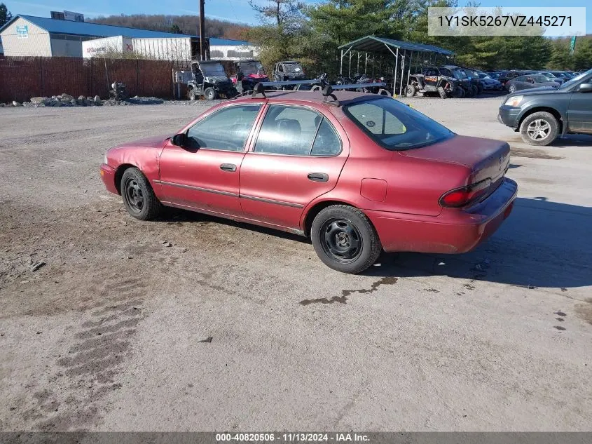 1997 Geo Prizm VIN: 1Y1SK5267VZ445271 Lot: 40820506