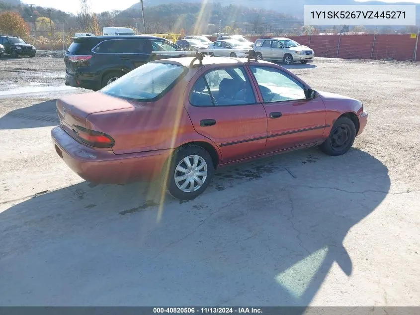 1997 Geo Prizm VIN: 1Y1SK5267VZ445271 Lot: 40820506