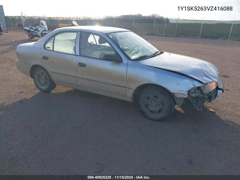 1997 Geo Prizm VIN: 1Y1SK5263VZ416088 Lot: 40825228