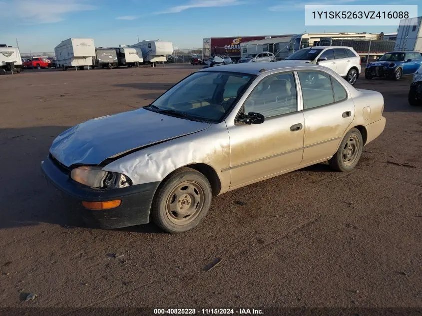 1997 Geo Prizm VIN: 1Y1SK5263VZ416088 Lot: 40825228