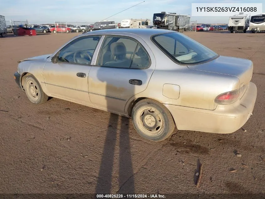 1997 Geo Prizm VIN: 1Y1SK5263VZ416088 Lot: 40825228