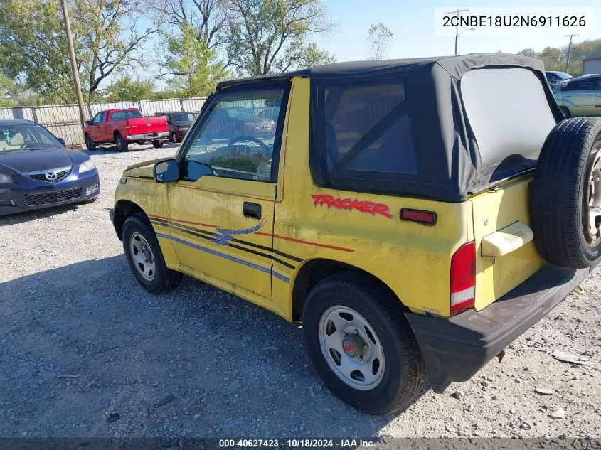 1992 Geo Tracker VIN: 2CNBE18U2N6911626 Lot: 40627423