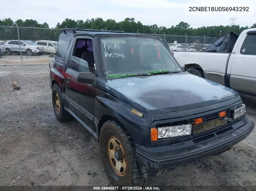 1995 Geo Tracker VIN: 2CNBE18U0S6943292 Lot: 39946677