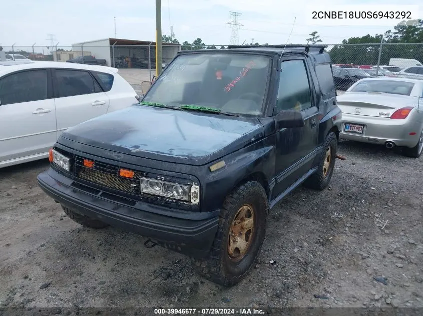 1995 Geo Tracker VIN: 2CNBE18U0S6943292 Lot: 39946677