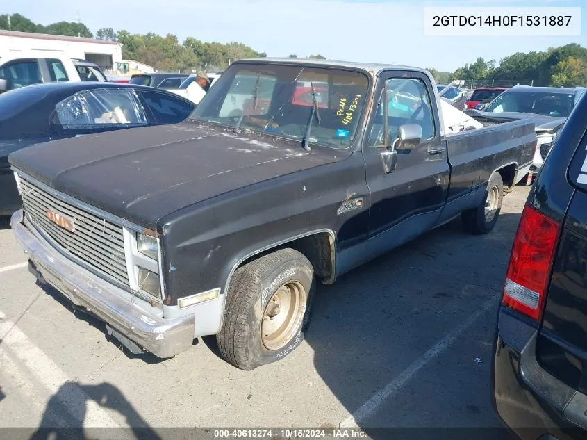 1985 GMC C1500 VIN: 2GTDC14H0F1531887 Lot: 40613274