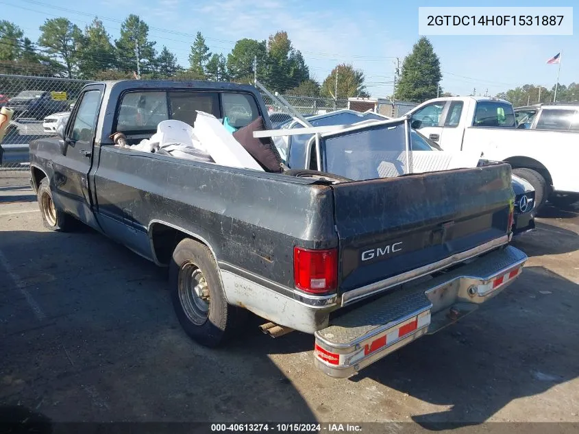 1985 GMC C1500 VIN: 2GTDC14H0F1531887 Lot: 40613274