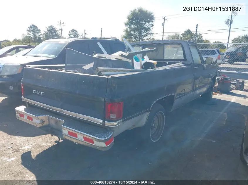 1985 GMC C1500 VIN: 2GTDC14H0F1531887 Lot: 40613274