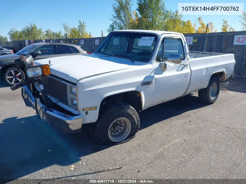 1985 GMC K1500 VIN: 1GTEK14H4FF700762 Lot: 40617719