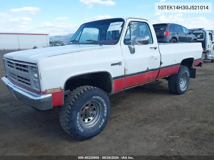 1986 GMC K1500 VIN: 1GTEK14H3GJ521014 Lot: 40225805