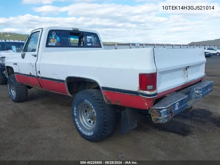 1986 GMC K1500 VIN: 1GTEK14H3GJ521014 Lot: 40225805