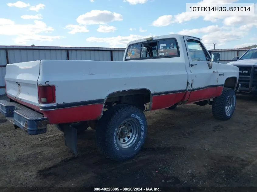 1986 GMC K1500 VIN: 1GTEK14H3GJ521014 Lot: 40225805