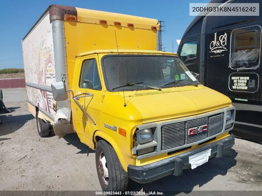 1992 GMC Cutaway Van G3500 VIN: 2GDHG31K8N4516242 Lot: 39923443