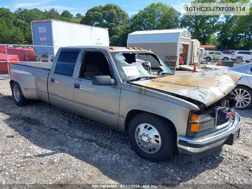 1999 GMC Sierra 3500 Hd Sl VIN: 1GTHC33J7XF036114 Lot: 39848962