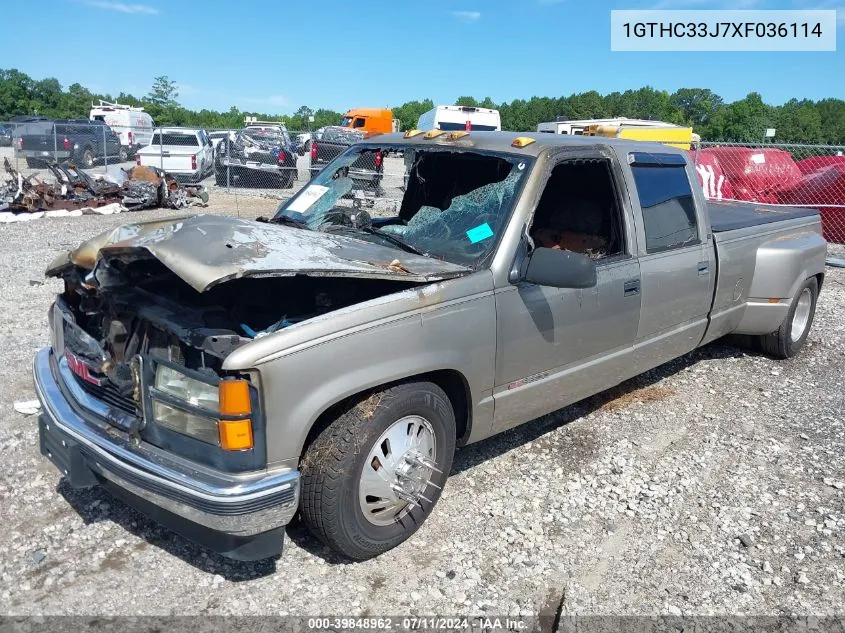 1999 GMC Sierra 3500 Hd Sl VIN: 1GTHC33J7XF036114 Lot: 39848962