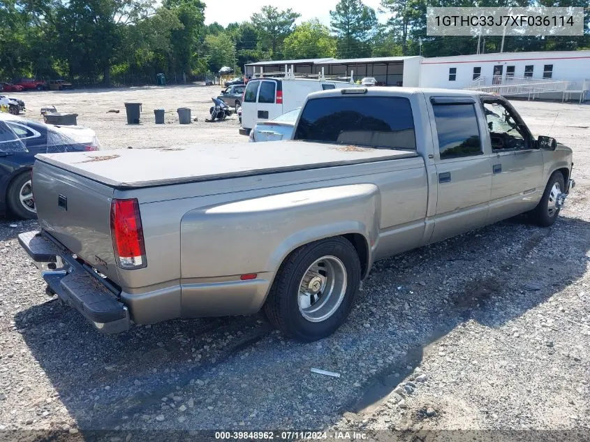 1999 GMC Sierra 3500 Hd Sl VIN: 1GTHC33J7XF036114 Lot: 39848962