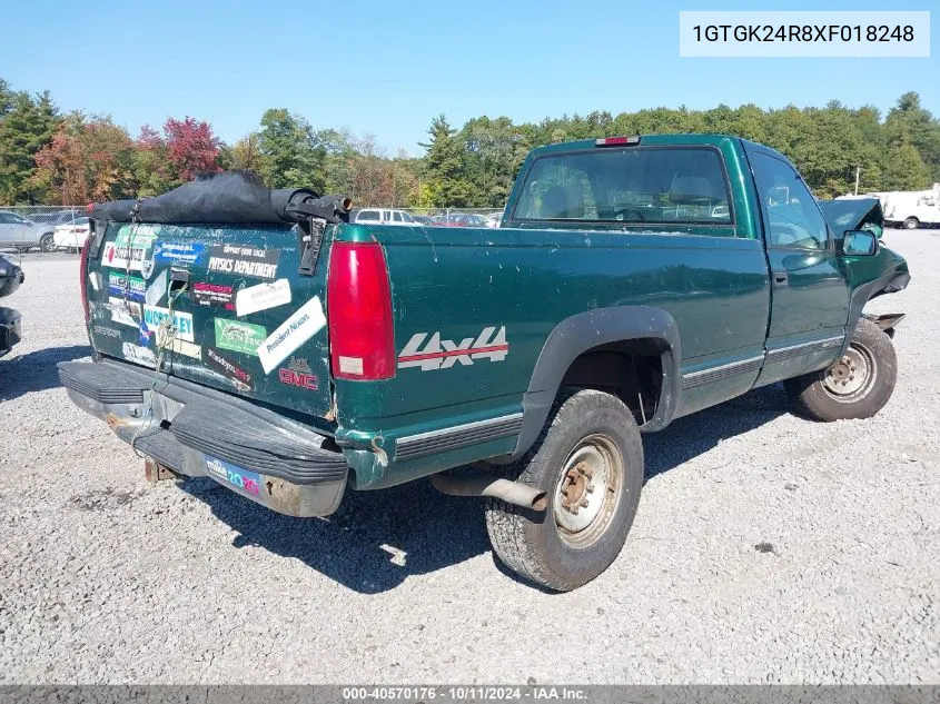 1999 GMC Sierra 2500 Hd Sl VIN: 1GTGK24R8XF018248 Lot: 40570176