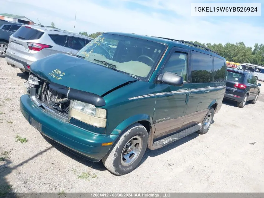 2000 GMC Safari Passenger VIN: 1GKEL19W6YB526924 Lot: 12084412