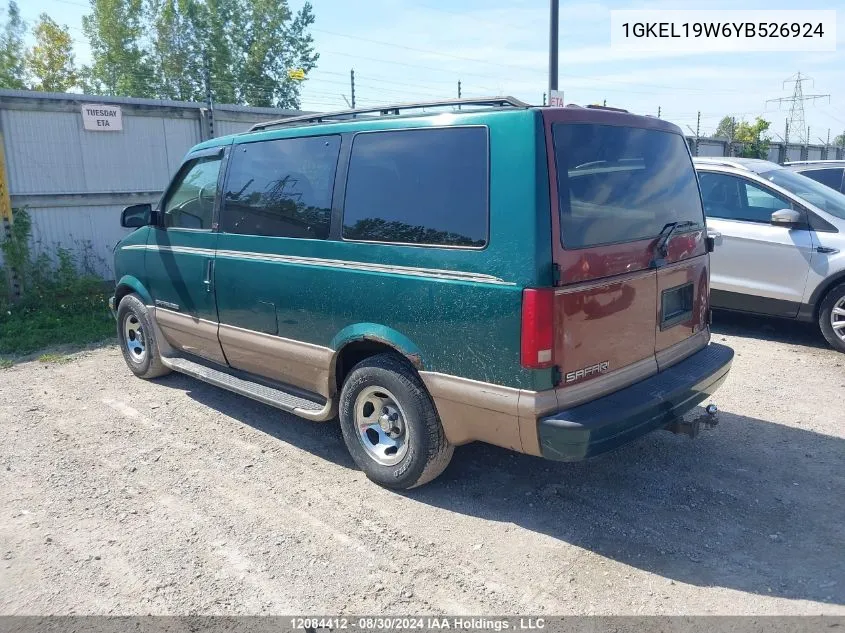 2000 GMC Safari Passenger VIN: 1GKEL19W6YB526924 Lot: 12084412