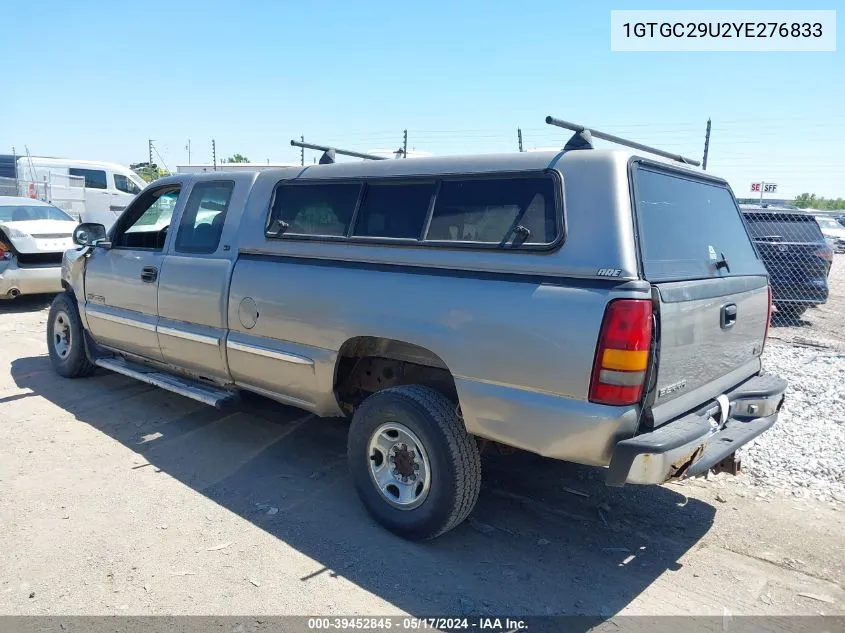 2000 GMC Sierra 2500 Sle VIN: 1GTGC29U2YE276833 Lot: 39452845