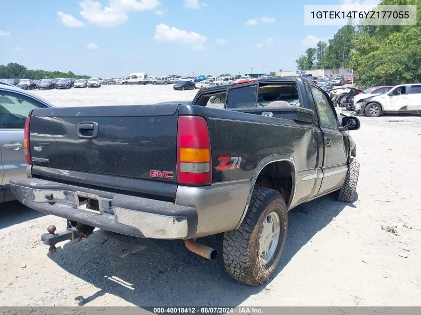 2000 GMC Sierra 1500 Sle VIN: 1GTEK14T6YZ177055 Lot: 40018412