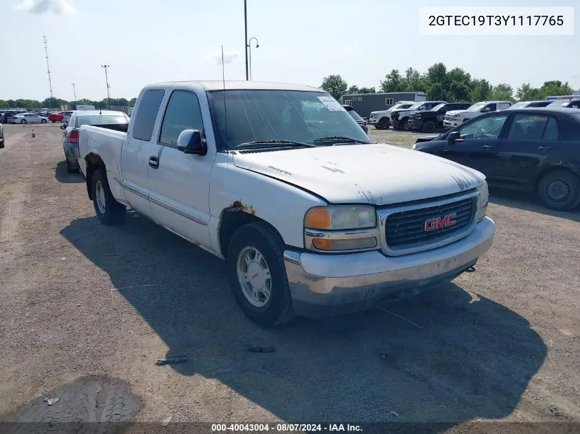 2GTEC19T3Y1117765 2000 GMC Sierra 1500 Sl