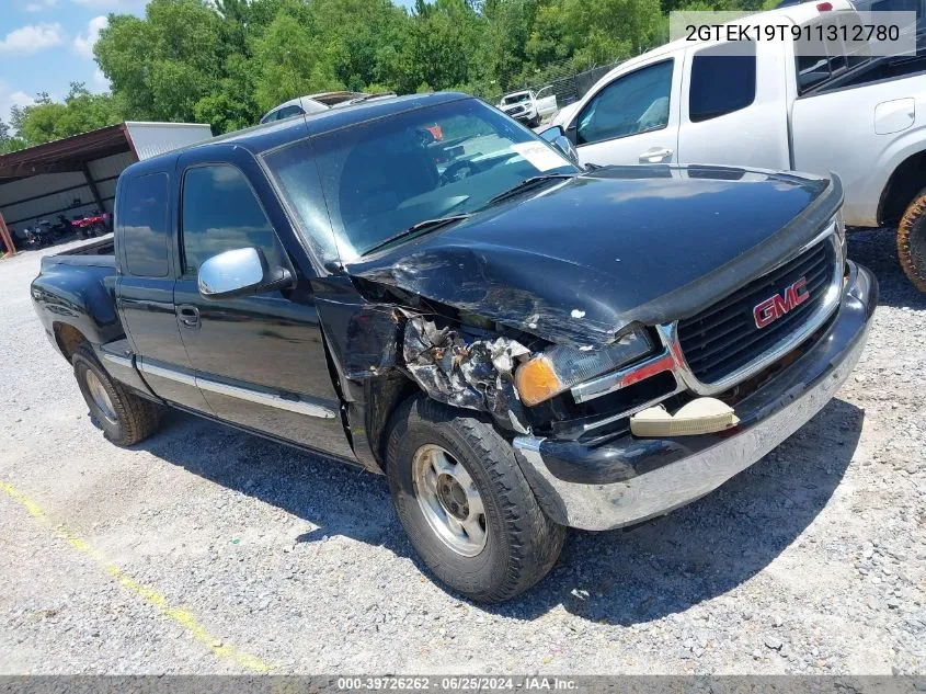 2001 GMC Sierra 1500 Sle VIN: 2GTEK19T911312780 Lot: 39726262