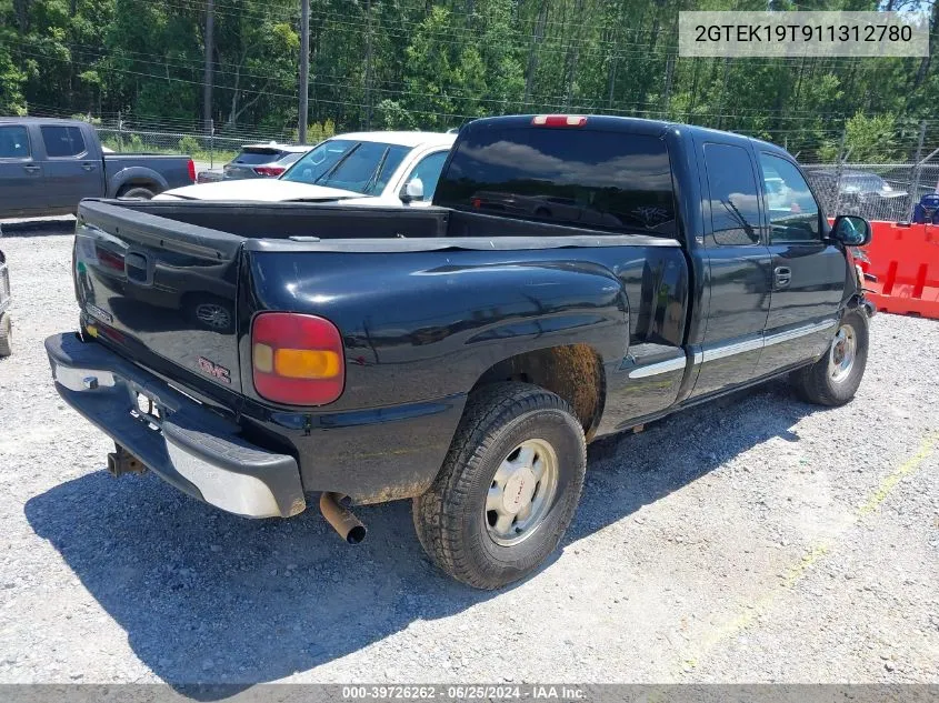 2001 GMC Sierra 1500 Sle VIN: 2GTEK19T911312780 Lot: 39726262