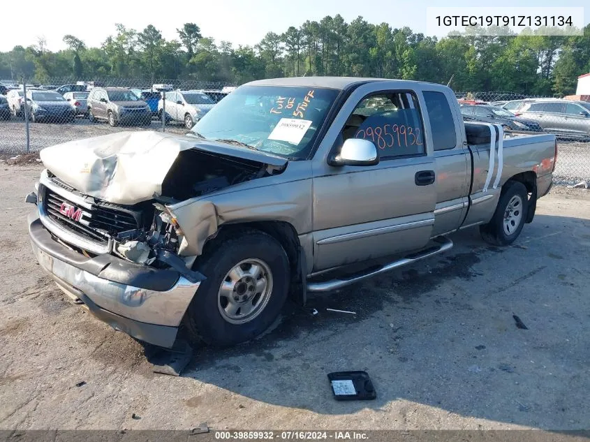 2001 GMC Sierra 1500 Sle VIN: 1GTEC19T91Z131134 Lot: 39859932