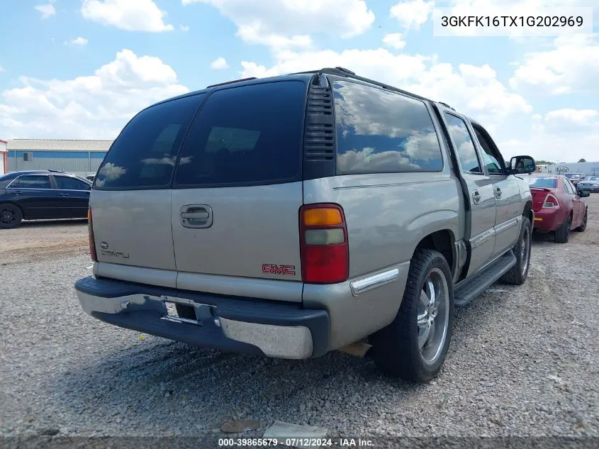 2001 GMC Yukon Xl 1500 Slt VIN: 3GKFK16TX1G202969 Lot: 39865679