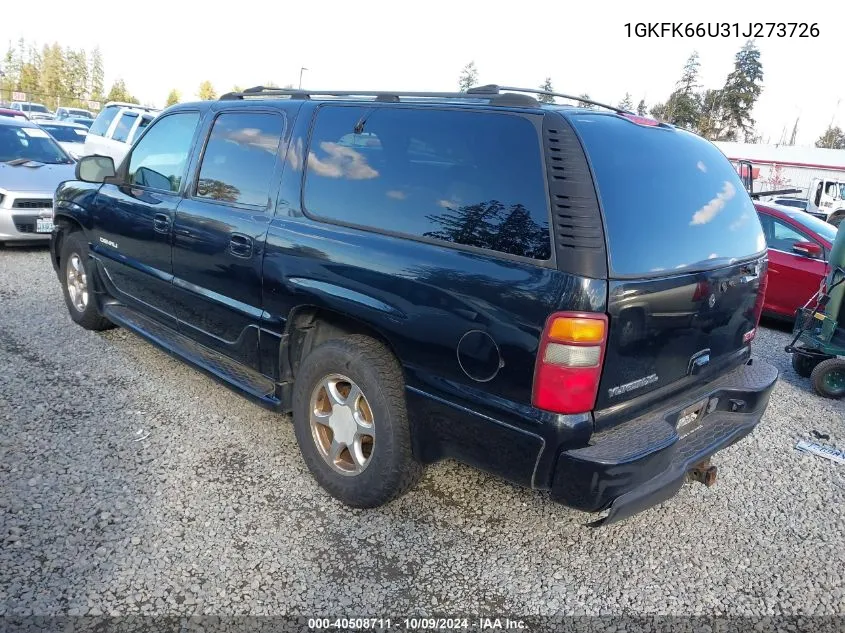 2001 GMC Yukon Xl 1500 Denali VIN: 1GKFK66U31J273726 Lot: 40508711