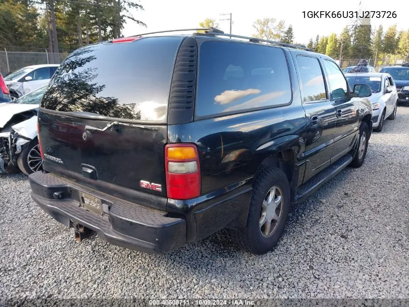 2001 GMC Yukon Xl 1500 Denali VIN: 1GKFK66U31J273726 Lot: 40508711