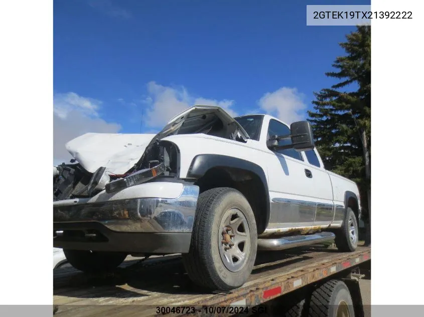 2002 GMC New Sierra K1500 VIN: 2GTEK19TX21392222 Lot: 30046723