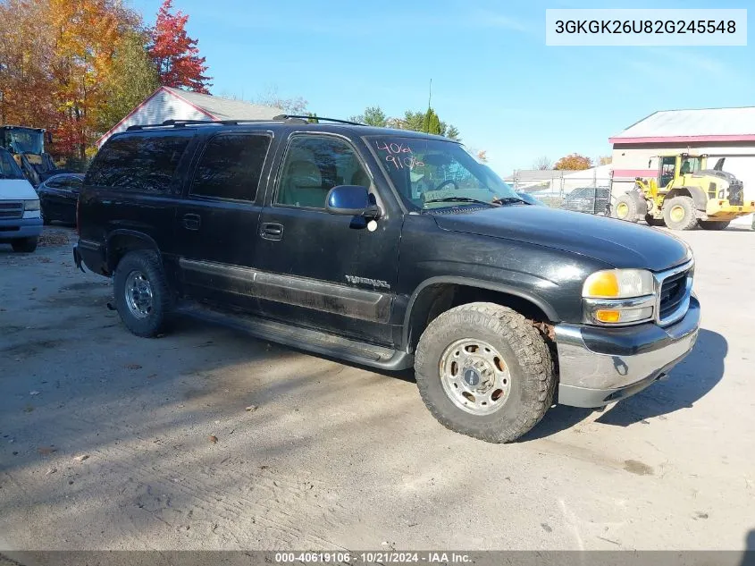 2002 GMC Yukon Xl 2500 Slt VIN: 3GKGK26U82G245548 Lot: 40619106