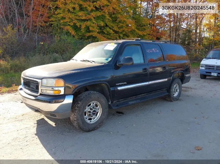 2002 GMC Yukon Xl 2500 Slt VIN: 3GKGK26U82G245548 Lot: 40619106