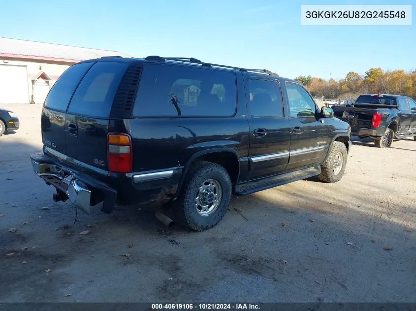 2002 GMC Yukon Xl 2500 Slt VIN: 3GKGK26U82G245548 Lot: 40619106