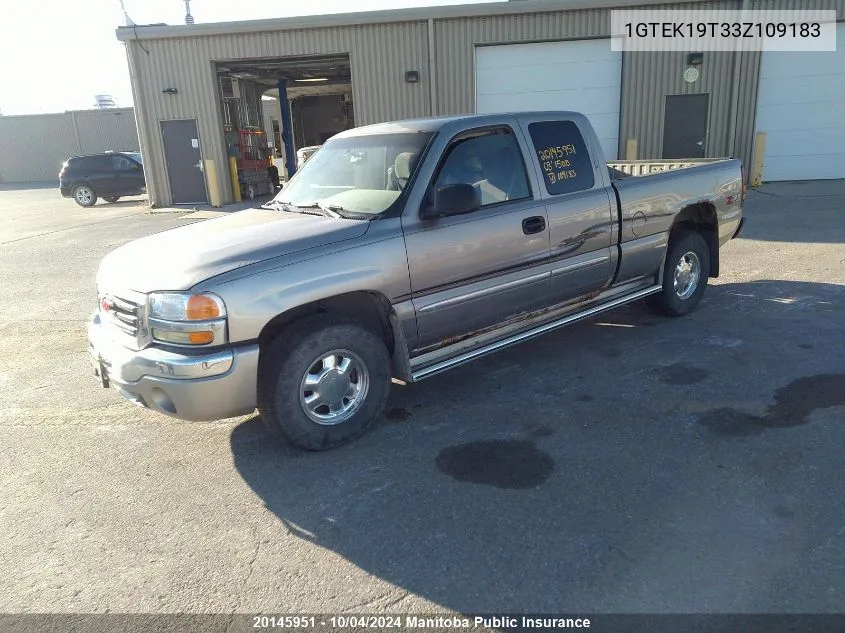 1GTEK19T33Z109183 2003 GMC Sierra 1500 Ext Cab