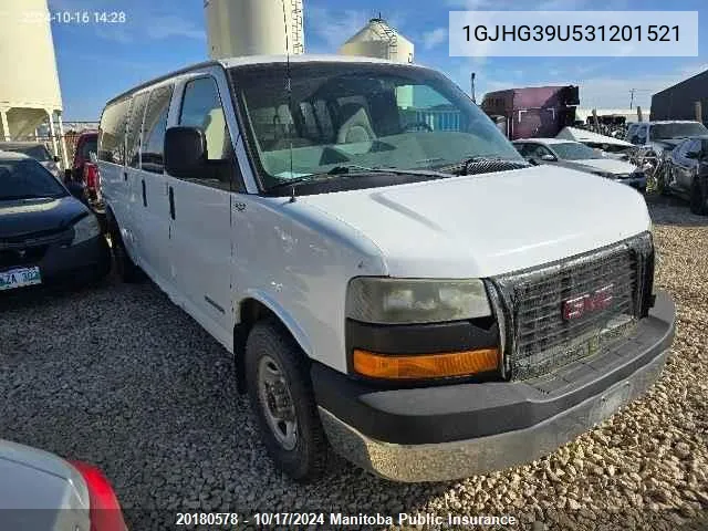 1GJHG39U531201521 2003 GMC Savana 3500 Ext