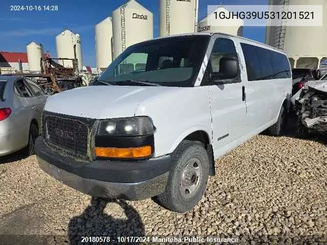 2003 GMC Savana 3500 Ext VIN: 1GJHG39U531201521 Lot: 20180578