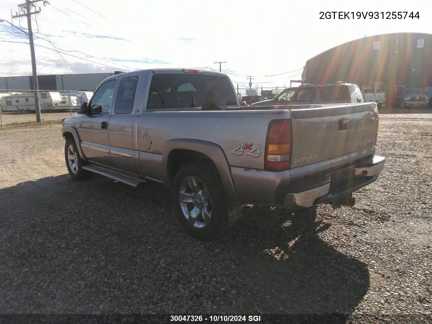 2003 GMC New Sierra K1500 VIN: 2GTEK19V931255744 Lot: 30047326