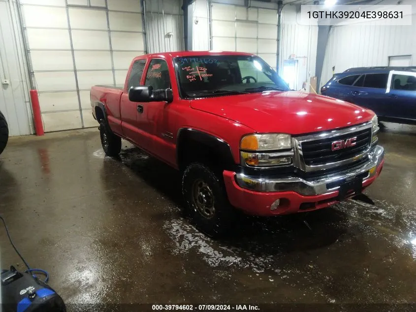 2004 GMC Sierra 3500 Sle VIN: 1GTHK39204E398631 Lot: 39794602