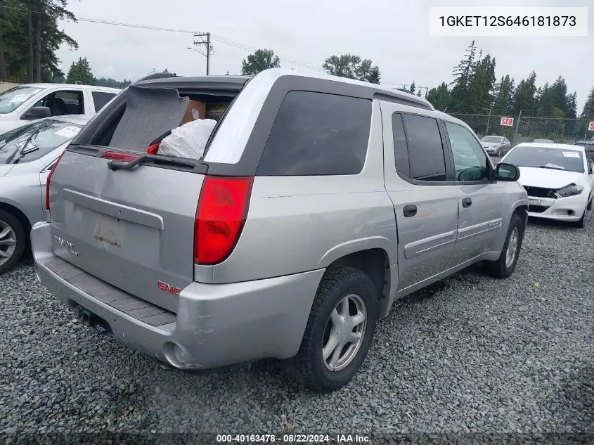 2004 GMC Envoy Xuv Sle VIN: 1GKET12S646181873 Lot: 40163478