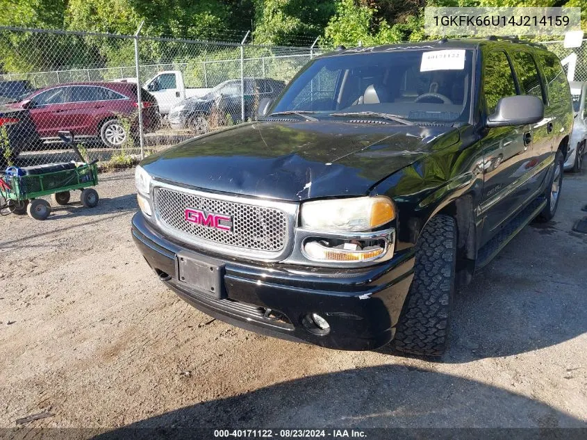 2004 GMC Yukon Xl 1500 Denali VIN: 1GKFK66U14J214159 Lot: 40171122